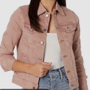 Like New AG JEANS adriano goldschmied weathered rosy rouge denim jacket